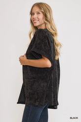 Umgee Open Front Knit Cardigan with Front Pockets OutfitFlow